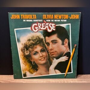 GREASE Original Soundtrack Vinyl 2x LP Record John Travolta 70s Vintage